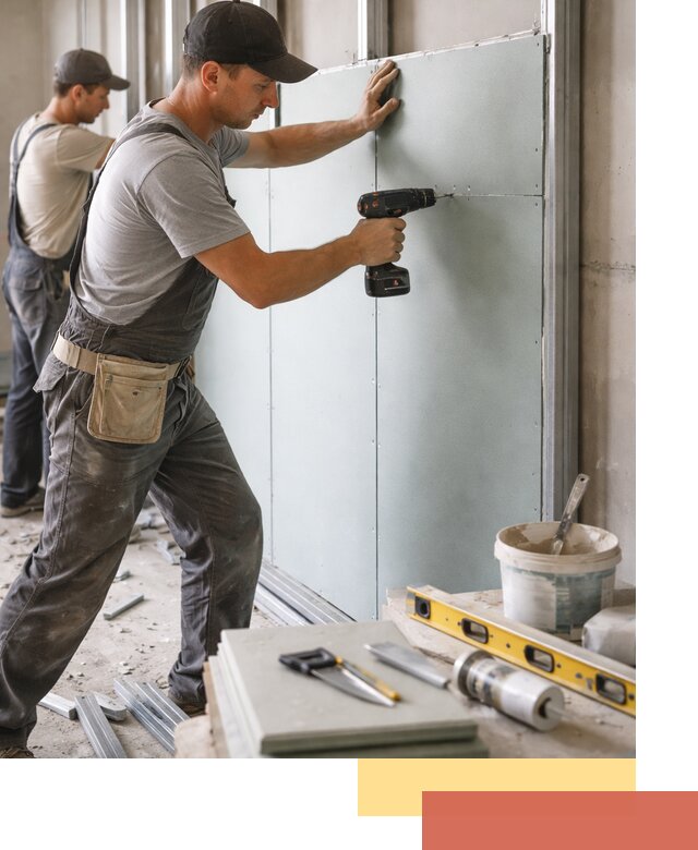 Кладка влагостойких перегородок ПГП в Кронштадте