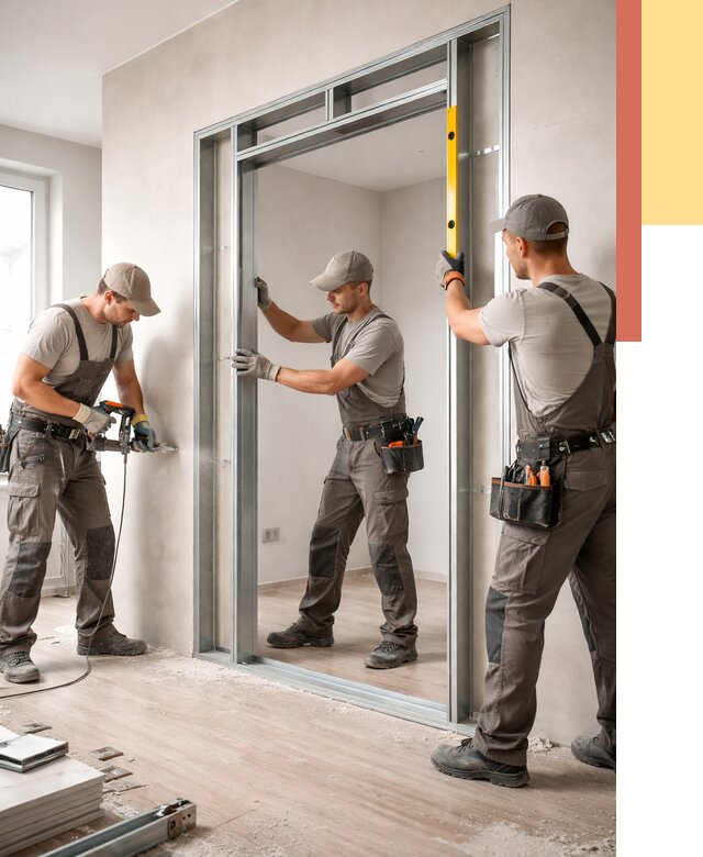 Устройство дверного проема в перегородке в Кронштадте от 4695 руб. под ключ | ОТДЕЛОЧНИК-Крн