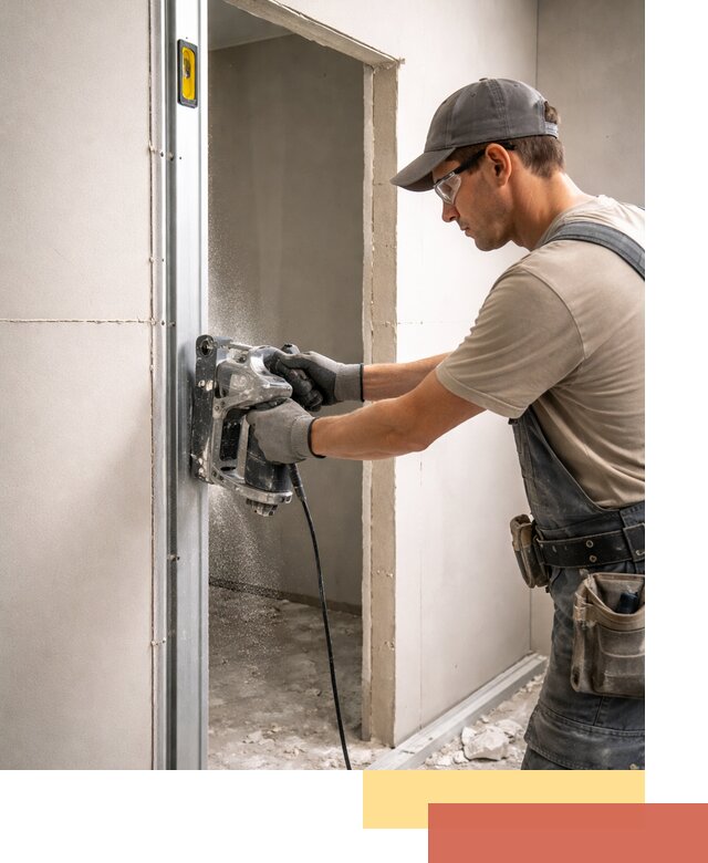 Устройство дверного проема в перегородке в Кронштадте