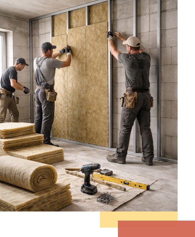 Шумоизоляция перегородок из блоков в Кронштадте — монтаж и защита шумоизоляцией