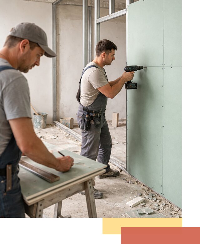 Перегородки из влагостойкого гипсокартона под ключ в Кронштадте