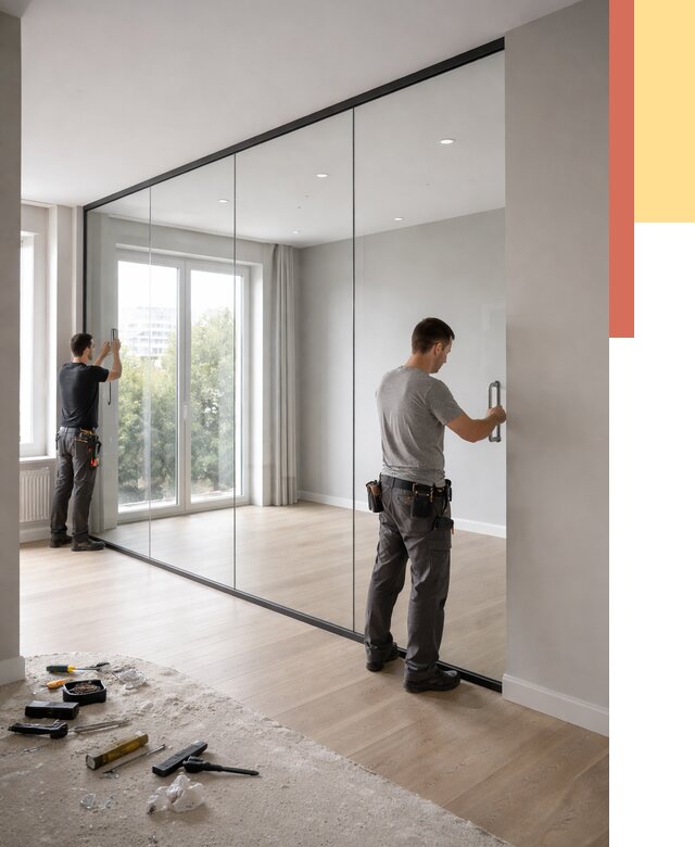 Изготовление стеклянных перегородок в Кронштадте от 12886 руб. под ключ | ОТДЕЛОЧНИК-Крн