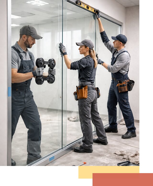 Профессиональный монтаж стеклянных перегородок в Кронштадте