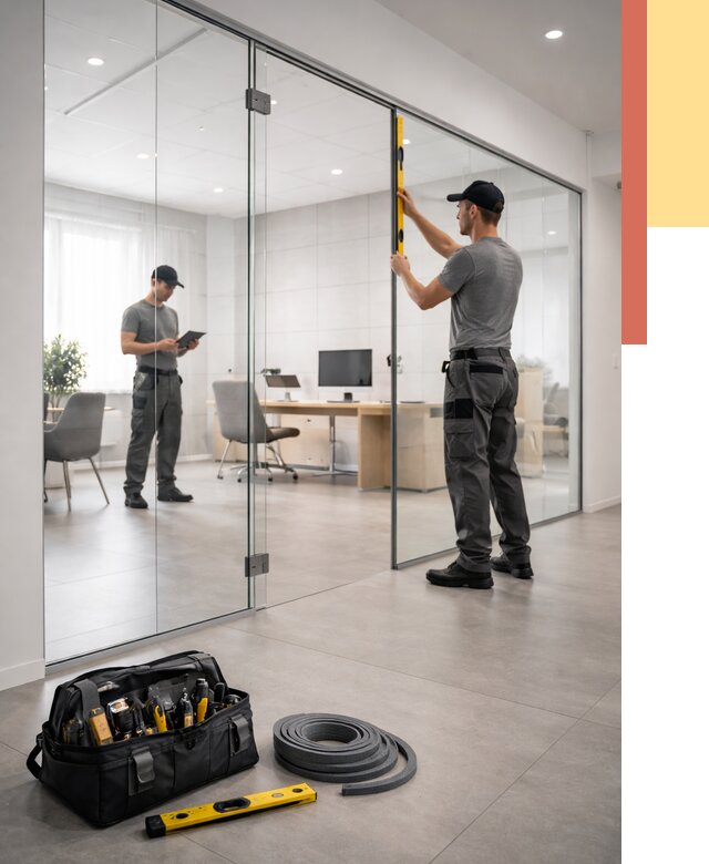 Цельностеклянные перегородки под ключ в Кронштадте от 9912 руб. — монтаж и цены | ОТДЕЛОЧНИК-Крн