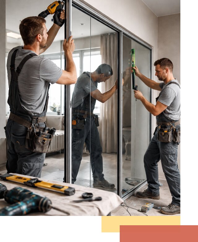 Каркасные стеклянные перегородки под ключ в Кронштадте