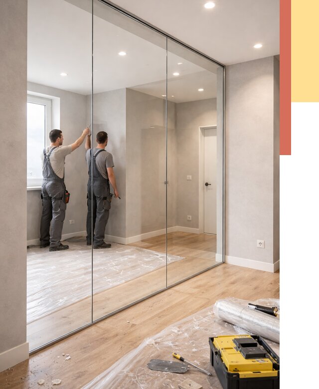 Безрамные стеклянные перегородки в Кронштадте — монтаж от 9912 руб. | ОТДЕЛОЧНИК-Крн