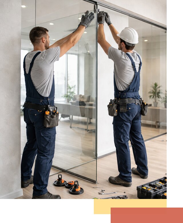 Безрамные стеклянные перегородки под ключ в Кронштадте