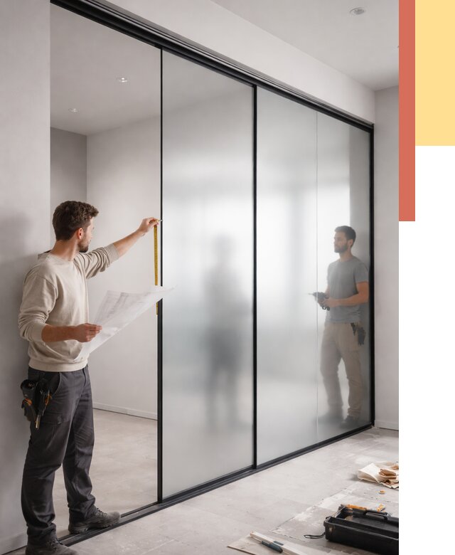 Матовые стеклянные перегородки в Кронштадте от 8869 руб. — монтаж и установка | ОТДЕЛОЧНИК-Крн