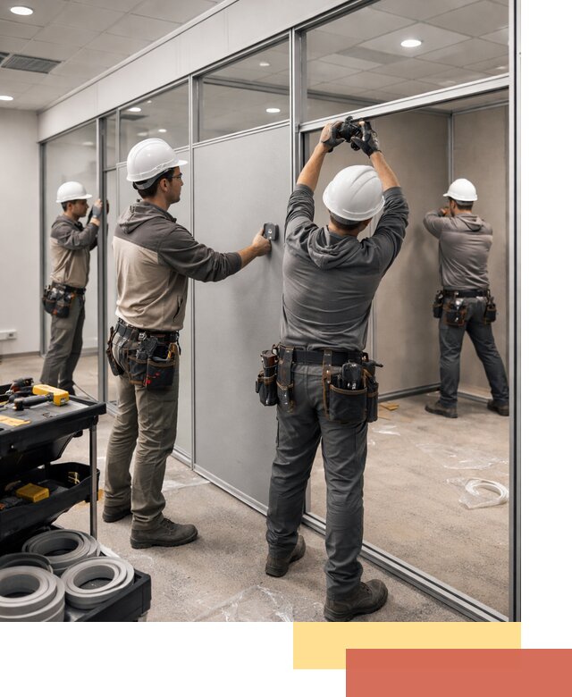 Мобильные офисные перегородки под ключ в Кронштадте