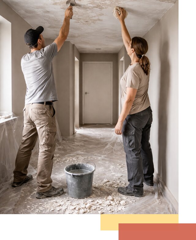 Удаление побелки с потолка в Кронштадте — быстро и аккуратно