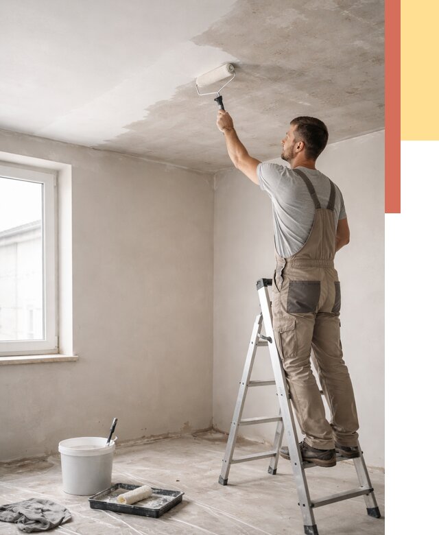 Грунтовка потолка в Кронштадте от 2609 руб. — быстро и недорого | ОТДЕЛОЧНИК-Крн