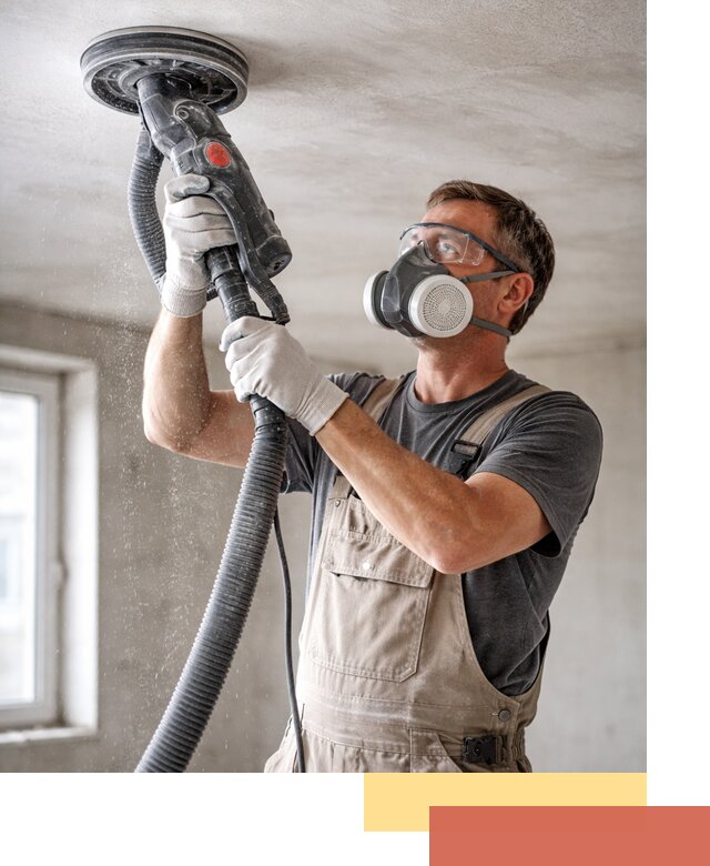 Шлифовка потолка в Кронштадте — качественная подготовка под отделку