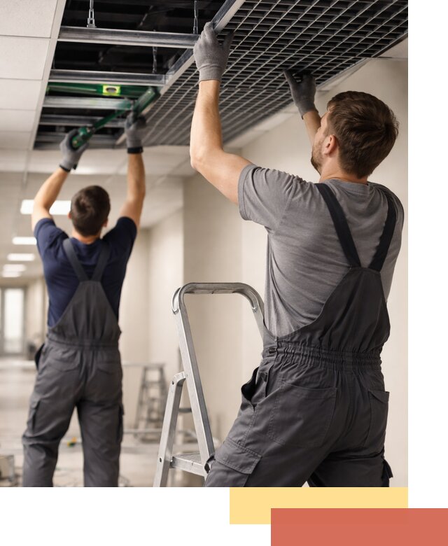 Монтаж потолка Грильято в Кронштадте: установка под ключ качественно