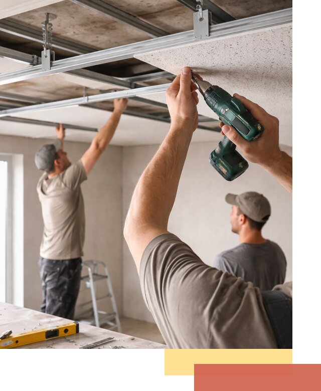 Монтаж акустического потолка в Кронштадте под ключ