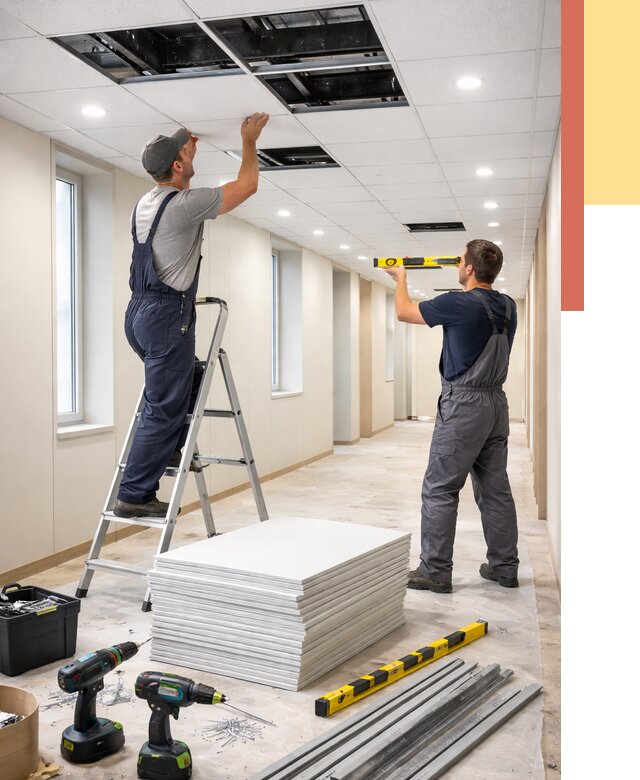 Ремонт потолка Армстронг в Кронштадте от 4695 руб. — быстро и недорого | ОТДЕЛОЧНИК-Крн