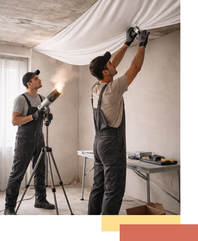 Установка натяжного потолка под ключ в Кронштадте