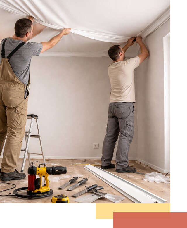 Монтаж ПВХ натяжного потолка в Кронштадте качественно и быстро