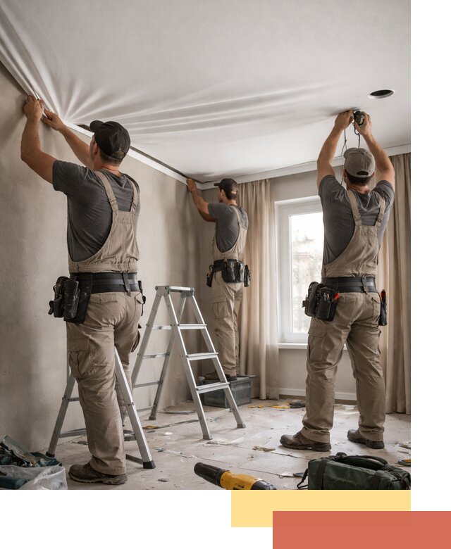 Монтаж матового натяжного потолка в Кронштадте качественно и быстро