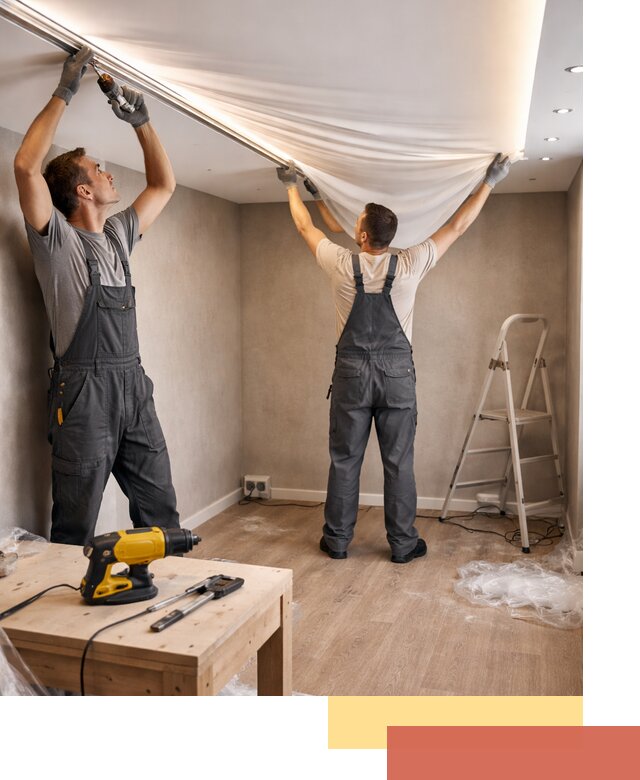 Монтаж натяжного потолка с подсветкой в Кронштадте цена и сроки