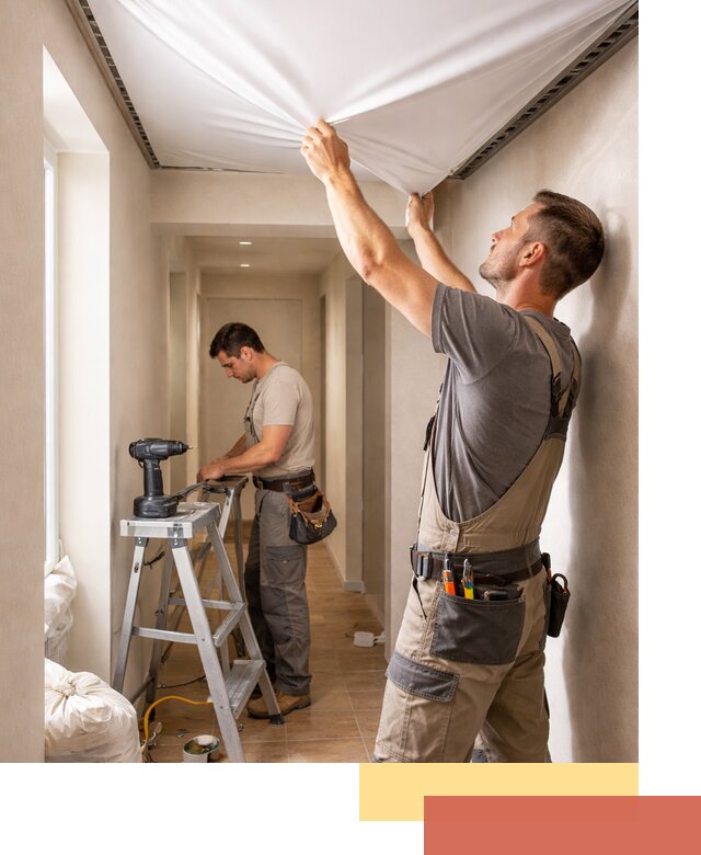 Монтаж натяжного потолка в прихожей в Кронштадте