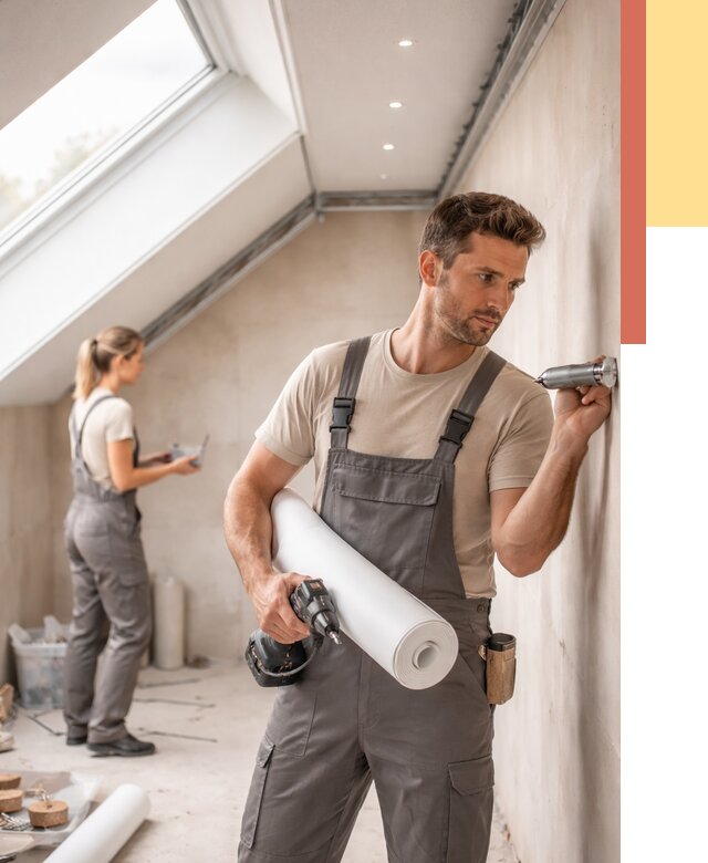 Монтаж натяжного потолка на мансарде в Кронштадте от 3652 руб. | ОТДЕЛОЧНИК-Крн