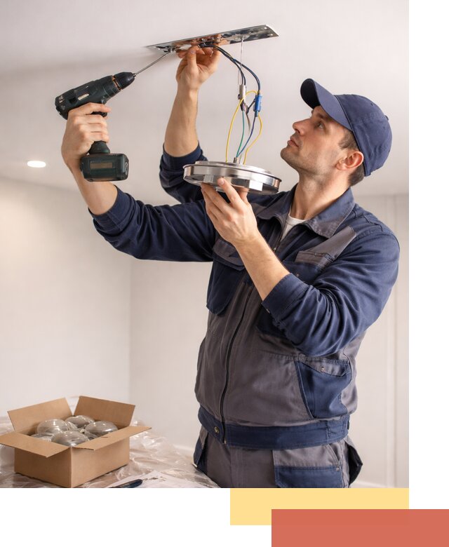 Установка люстры в натяжной потолок в Кронштадте