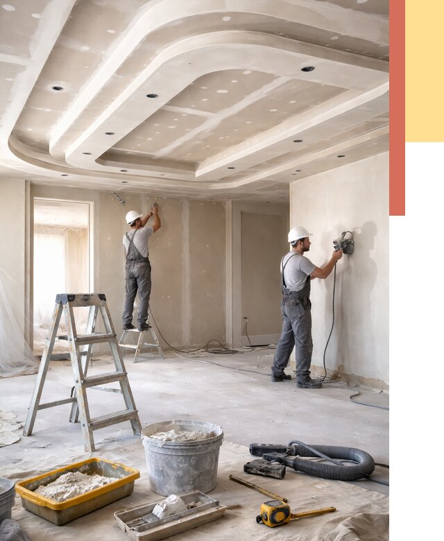 Многоуровневый потолок из гипсокартона в Кронштадте от 783 руб. под ключ | ОТДЕЛОЧНИК-Крн