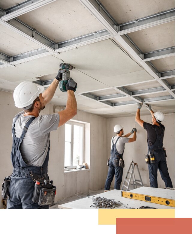 Кессонный потолок из гипсокартона под ключ в Кронштадте