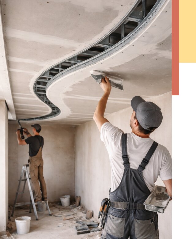 Криволинейный потолок из гипсокартона в Кронштадте от 2191 руб./м2 | ОТДЕЛОЧНИК-Крн