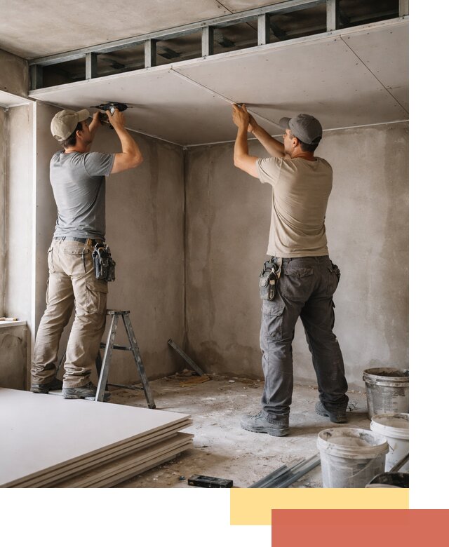 Короб из гипсокартона на потолке под ключ в Кронштадте