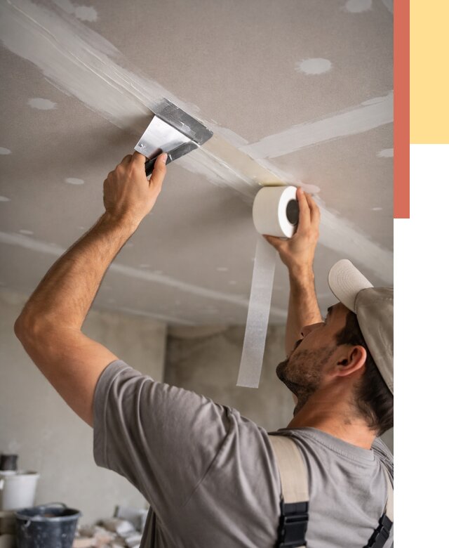 Обработка швов потолка ГКЛ в Кронштадте от 7826 руб. под ключ | ОТДЕЛОЧНИК-Крн