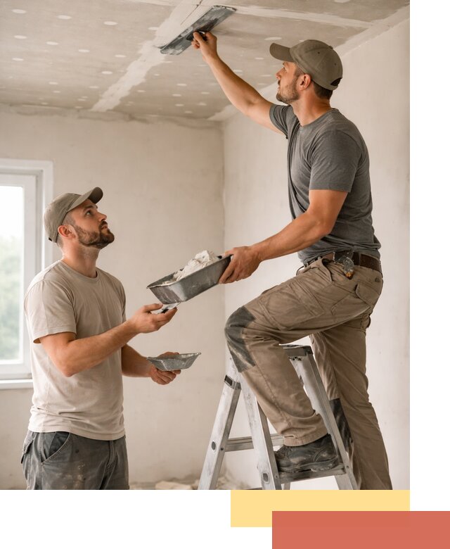 Шпаклевка потолка из гипсокартона в Кронштадте качественно и быстро