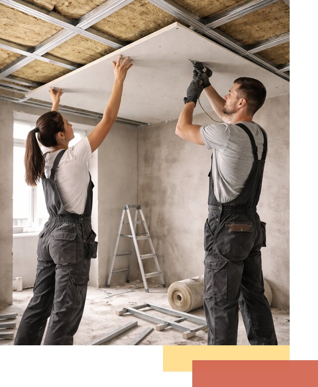 Звукоизоляция потолка из ГКЛ в Кронштадте профессионально и надежно