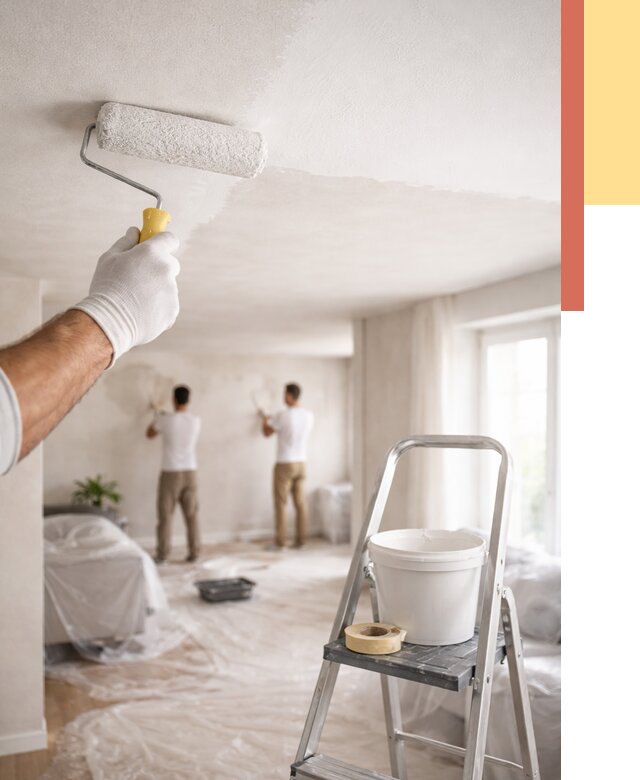 Покраска потолка акриловой краской в Кронштадте от 2609 руб. | ОТДЕЛОЧНИК-Крн