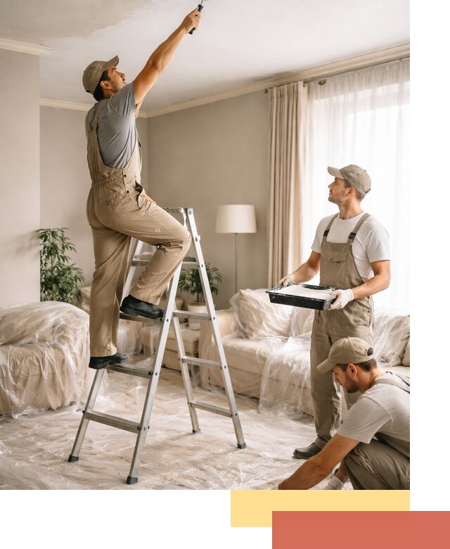 Покраска потолков акриловой краской в Кронштадте качественно и быстро