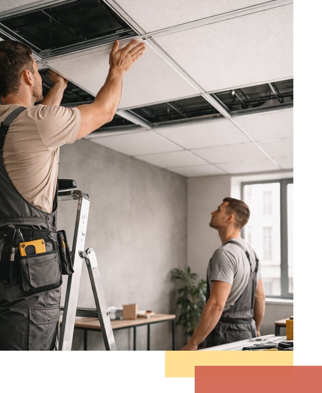 Монтаж потолочной плитки в Кронштадте качественно и в срок