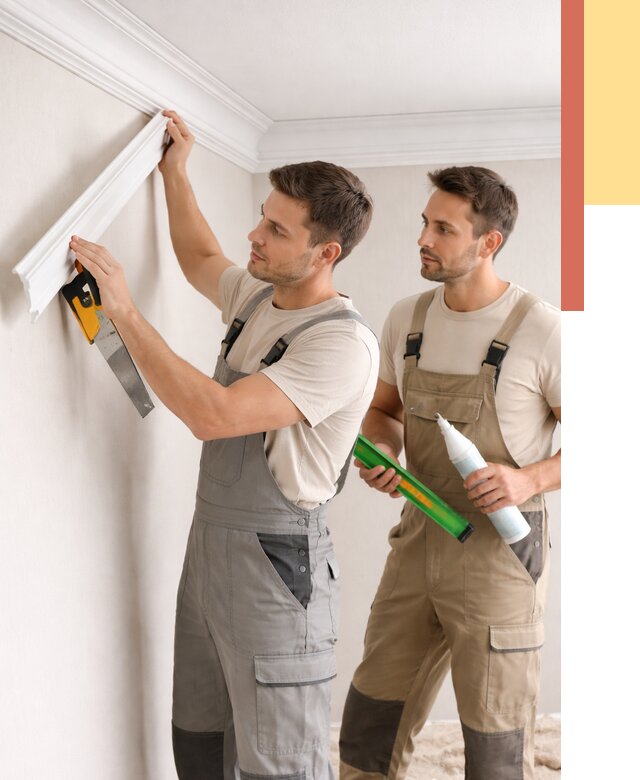 Монтаж потолочного плинтуса в Кронштадте от 2400 руб. — быстро и недорого | ОТДЕЛОЧНИК-Крн