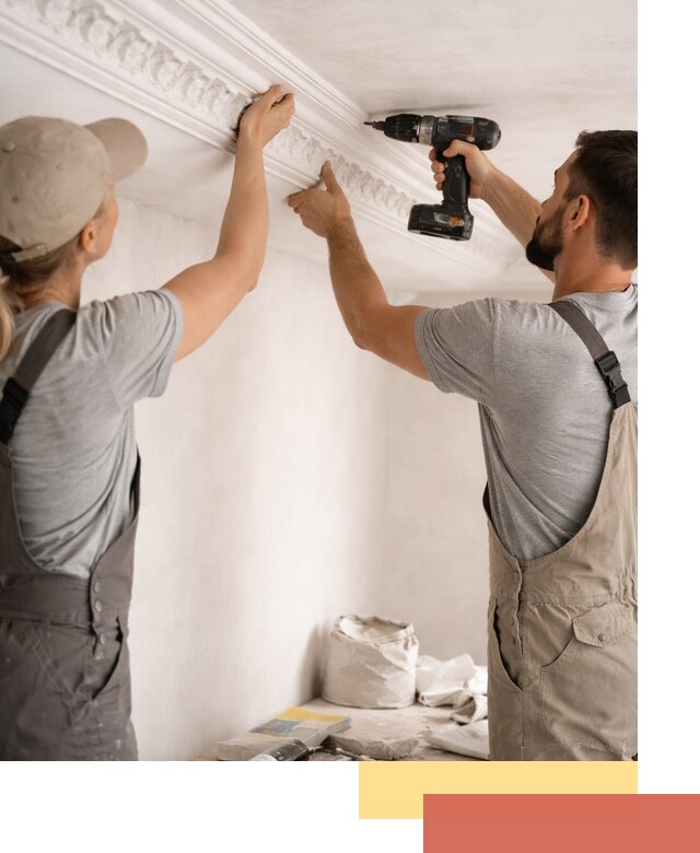 Профессиональный монтаж лепнины на потолок в Кронштадте