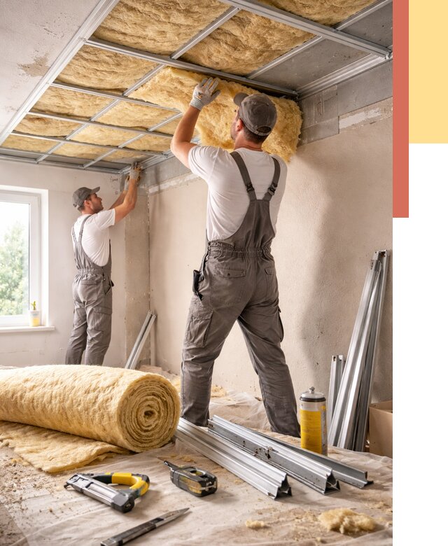 Утепление потолка в Кронштадте от 7512 руб/м2 — недорого, быстро, под ключ | ОТДЕЛОЧНИК-Крн