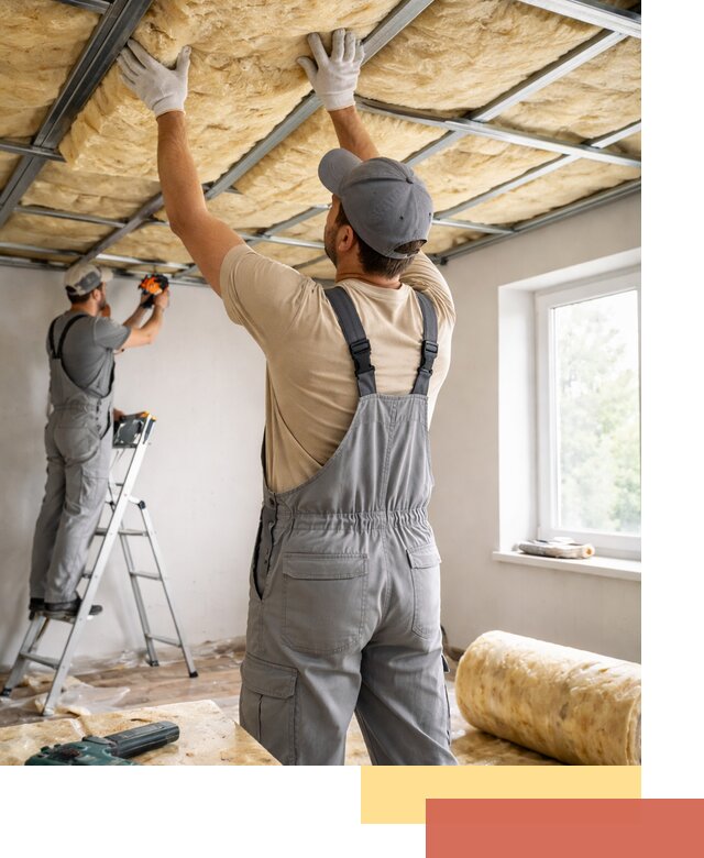 Утепление потолка под ключ в Кронштадте качественно и быстро