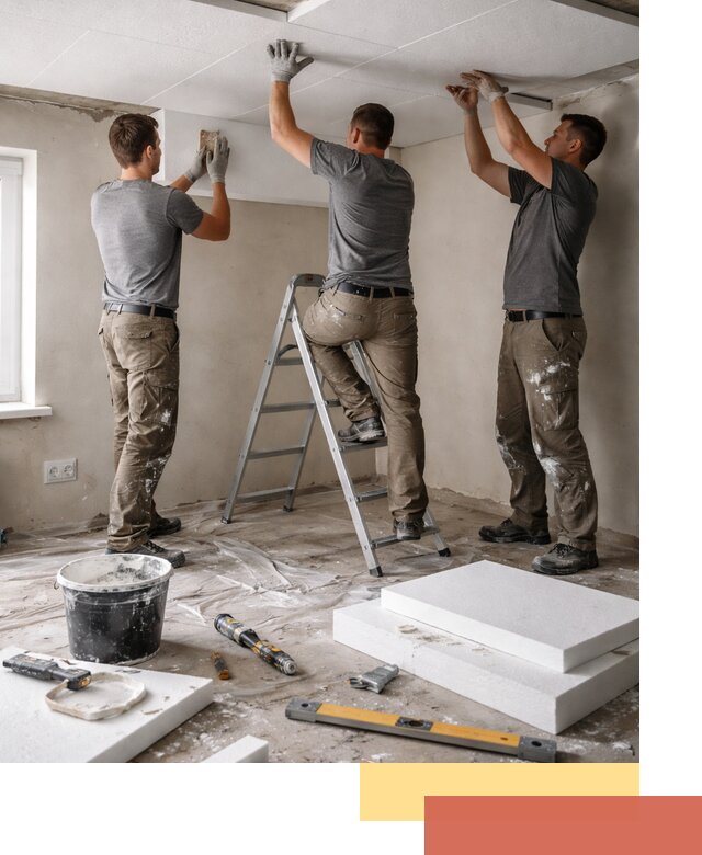 Утепление потолка пенопластом в Кронштадте быстро и качественно