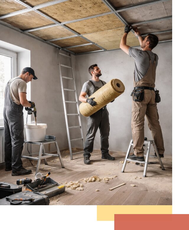 Шумоизоляция потолка в Кронштадте: профессиональный монтаж и отделка